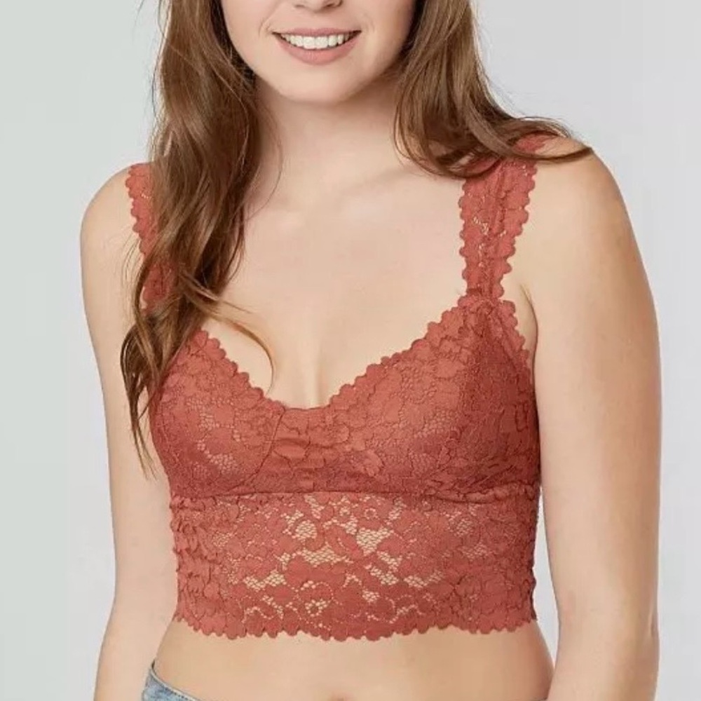 Women’s Free People Intimates Dream Away Bralette‎ Floral Copper. Sz Small.